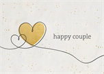 Gouden wenskaart happy couple